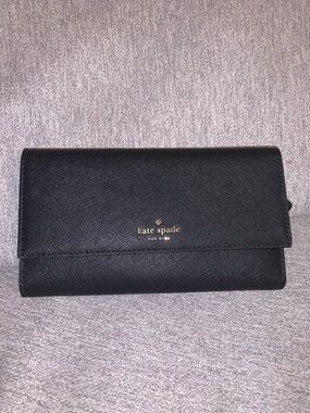 Kate Spade New York Black Saffiano Leather Wallet & Phone case